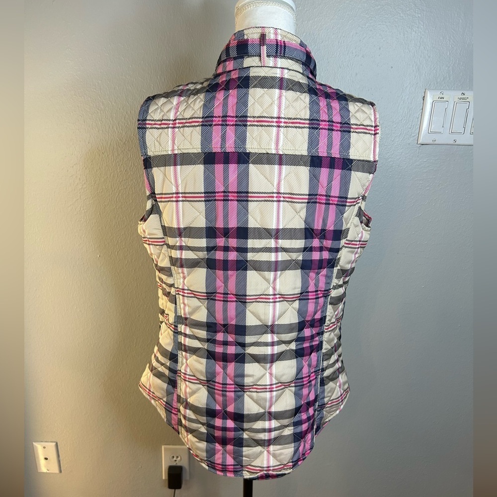 🧥 Croft & Barrow Quilted Plaid Puffer Vest – Size Large Like New - Picture 3 of 7